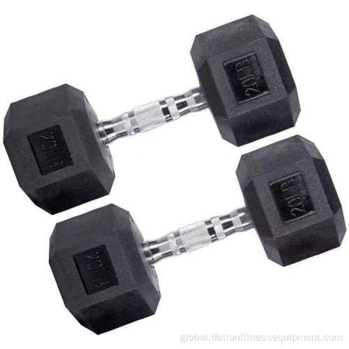 Fitness Dumbell Quotation hex rubber dumbbell cast iron fitness equipment Factory